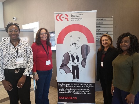 CWICE Immigration Specialists Abimbola Fajobi, Rosario Elmy, Claudia Obreque and Yvonne Dewornu-Keys at CCR Consultation