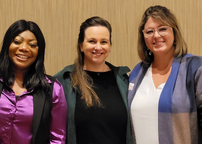 L-R: Liz Okai, Danielle Ungara, and Caitlyn Symsyk-Dekker at the OCCAS Conference